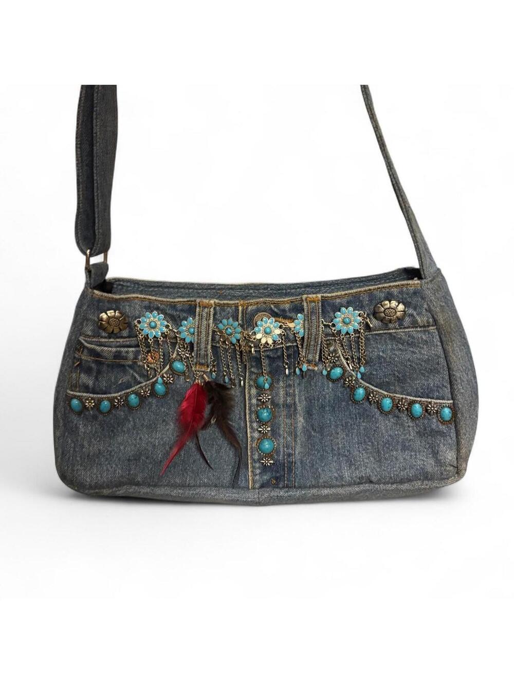 Blue denim purse
